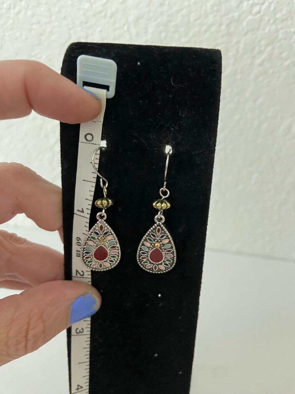 Colorful teardrop earrings
